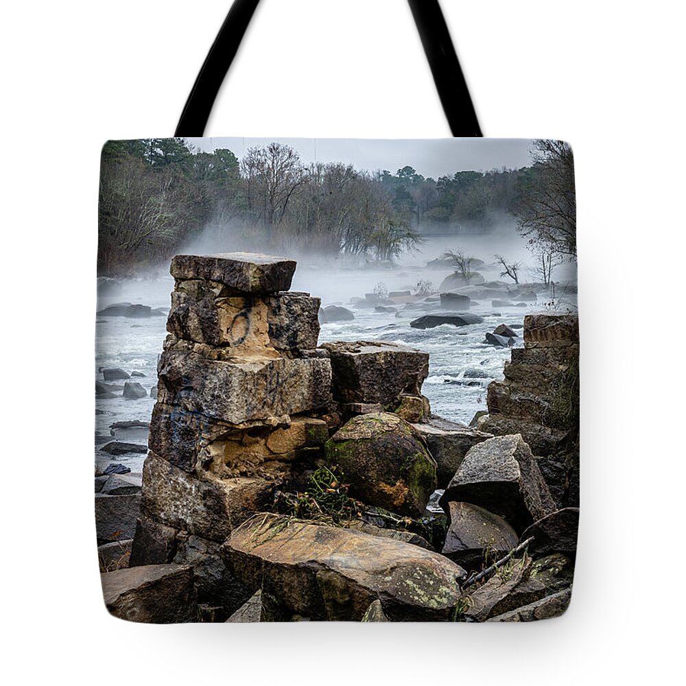 2022 Tote Bag featuring the photograph Saluda Factory Ruins-1 #1 by Charles Hite