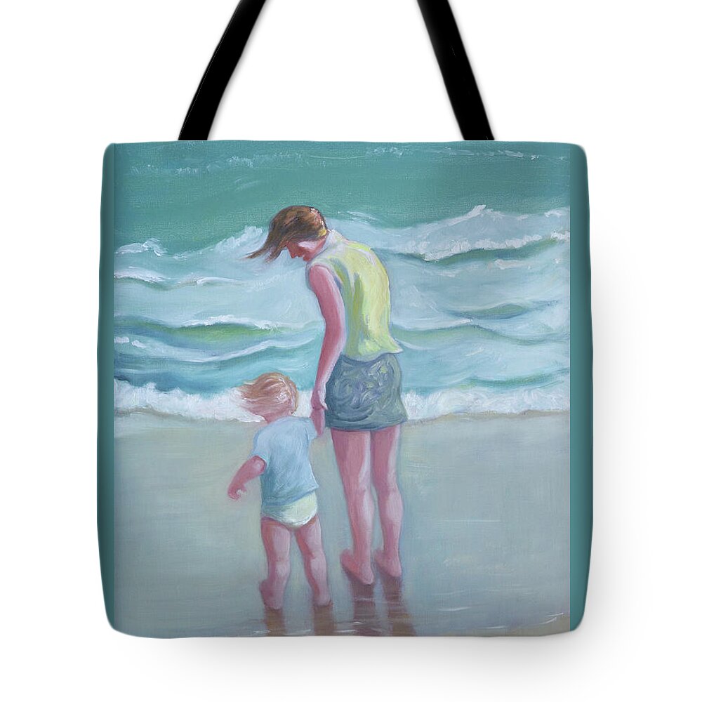 Ocean Tote Bag featuring the painting See the Sea #1 by Laura Lee Cundiff