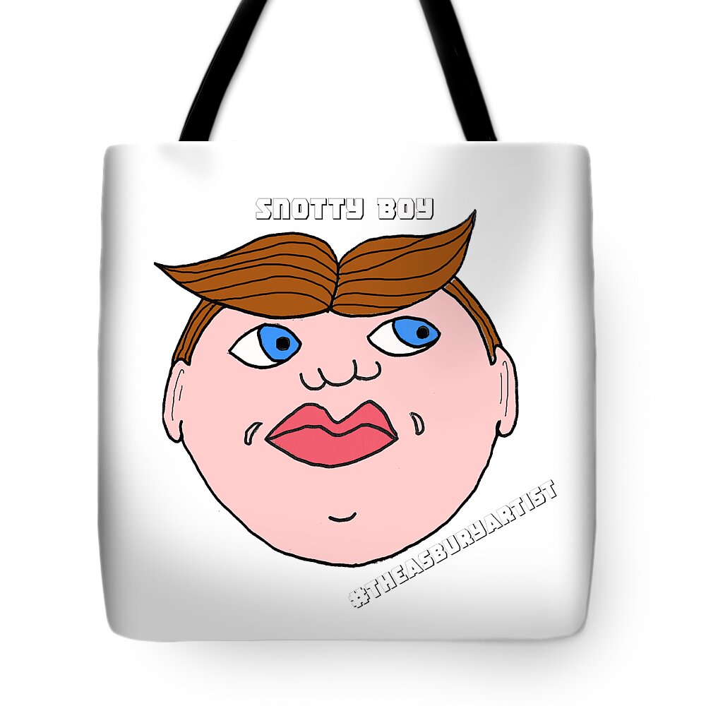Asbury Park Tote Bag featuring the drawing Snotty Boy by Patricia Arroyo