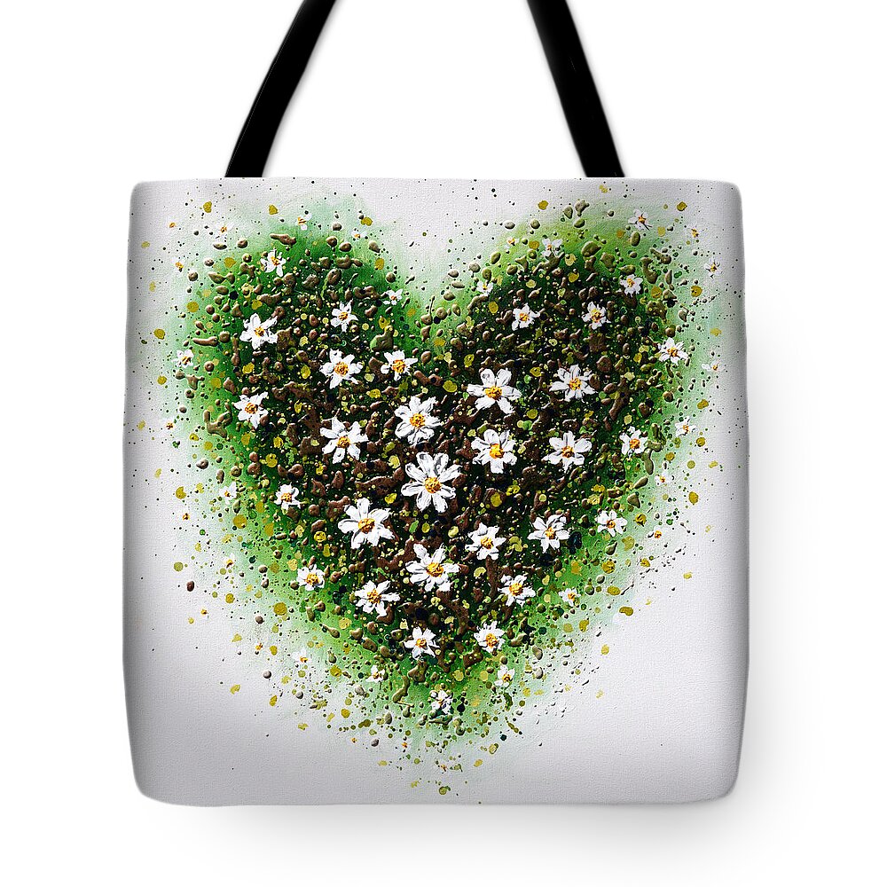 Spring Tote Bag featuring the painting Spring Heart #1 by Amanda Dagg