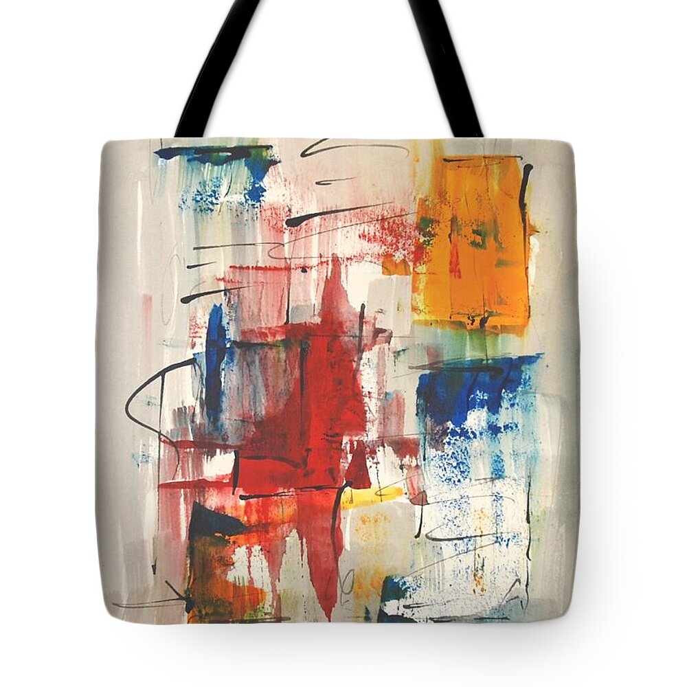  Tote Bag featuring the painting Stillness and Motion #3 by Dick Richards