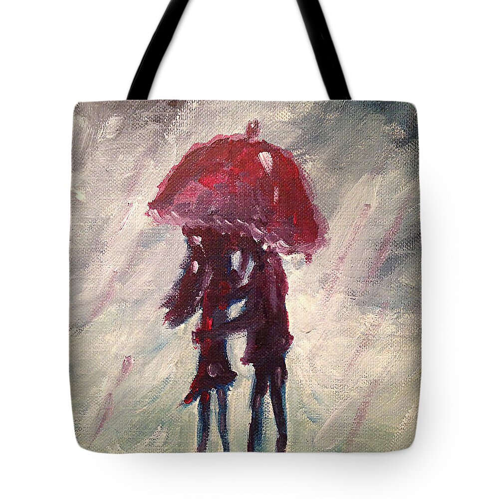 Impressionism Tote Bag featuring the painting Stolen by Roxy Rich