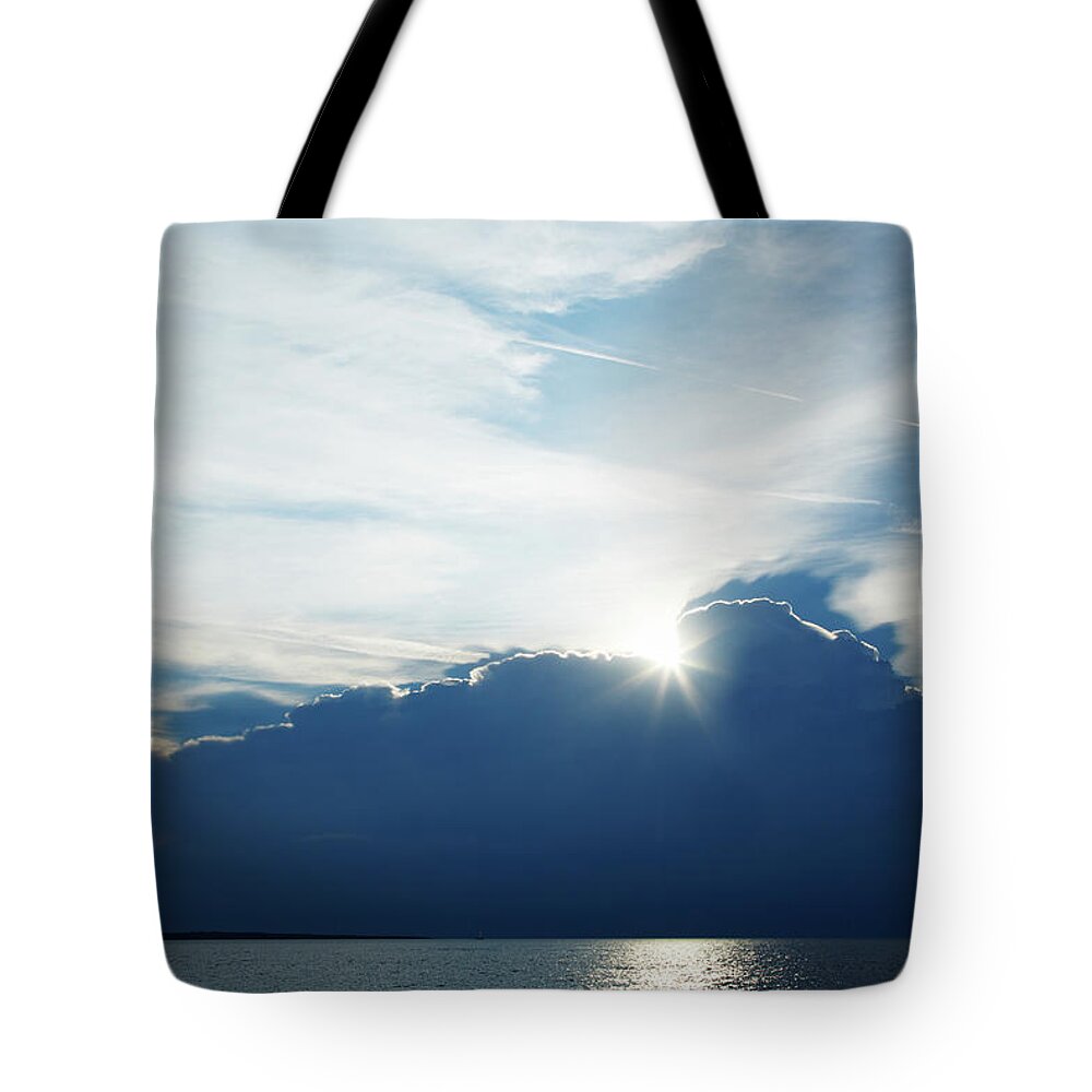Croatia Tote Bag featuring the photograph Storm clouds moving away in the morning #1 by Ian Middleton