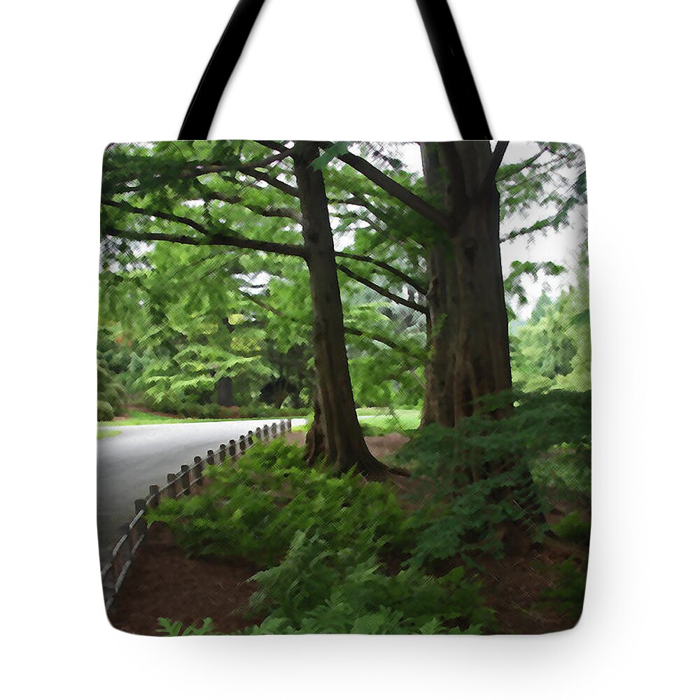 Green Tote Bag featuring the photograph Summer Path #1 by Carolyn Stagger Cokley