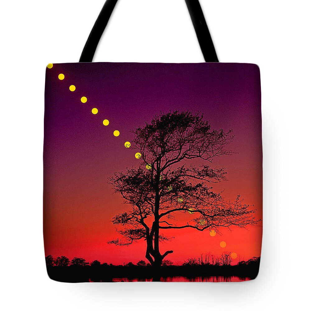 Astronomy Tote Bag featuring the photograph Sunset #1 by Larry Landolfi