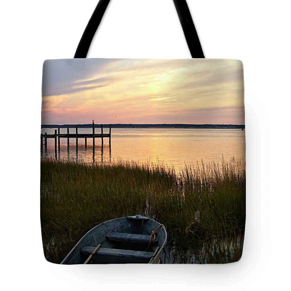 Photo Tote Bag featuring the photograph Sunset Over the Channel 1 #1 by Alan Hausenflock