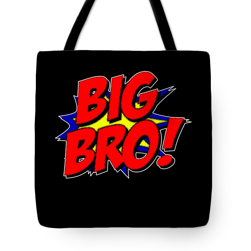 Funny Tote Bag featuring the digital art Superhero Big Bro #1 by Flippin Sweet Gear