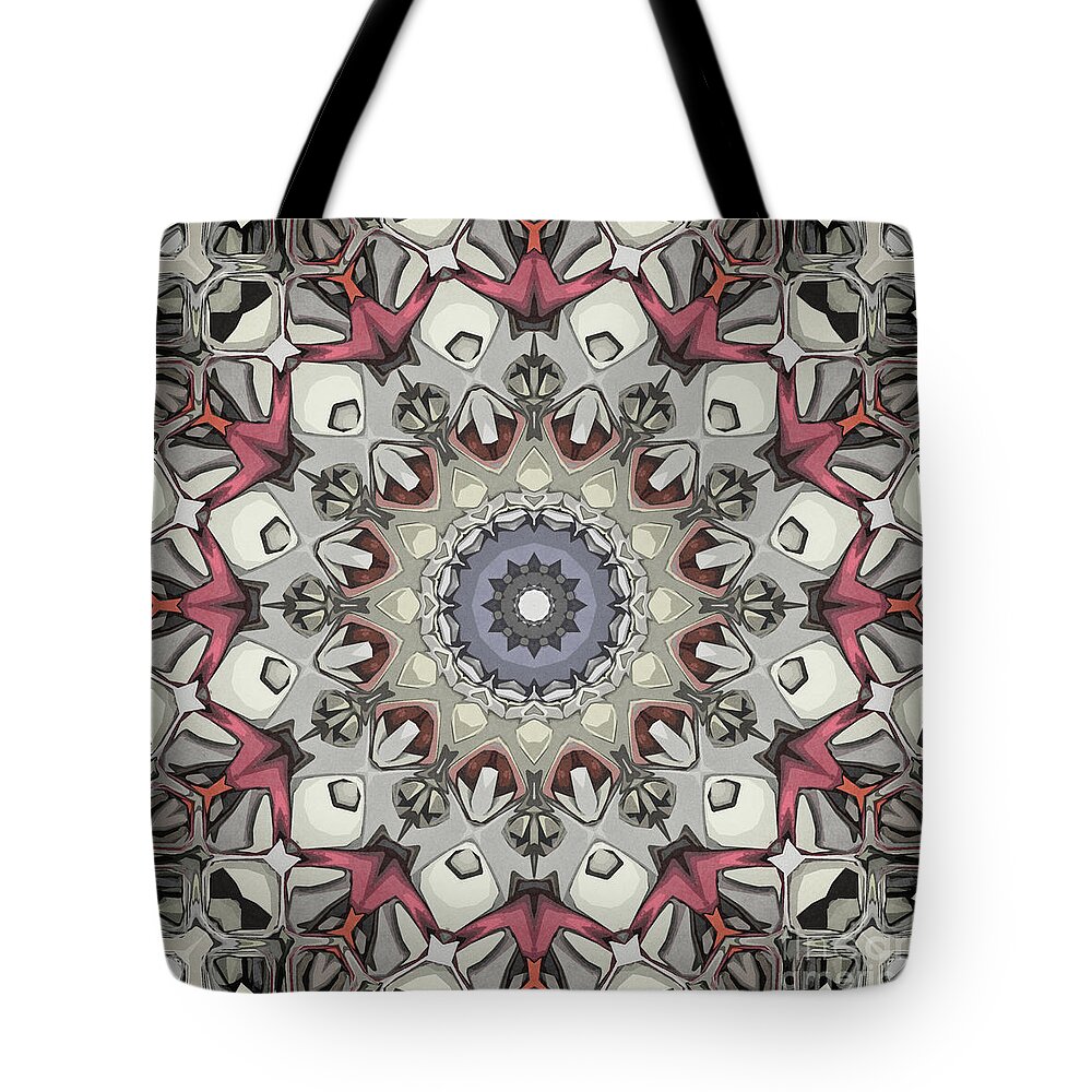 Digital Art Tote Bag featuring the digital art Textured Mandala by Phil Perkins
