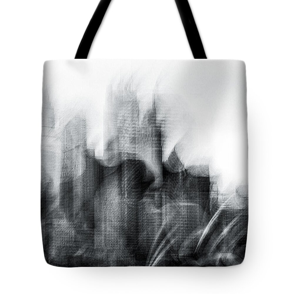 Monochrome Tote Bag featuring the photograph The Arrival by Grant Galbraith