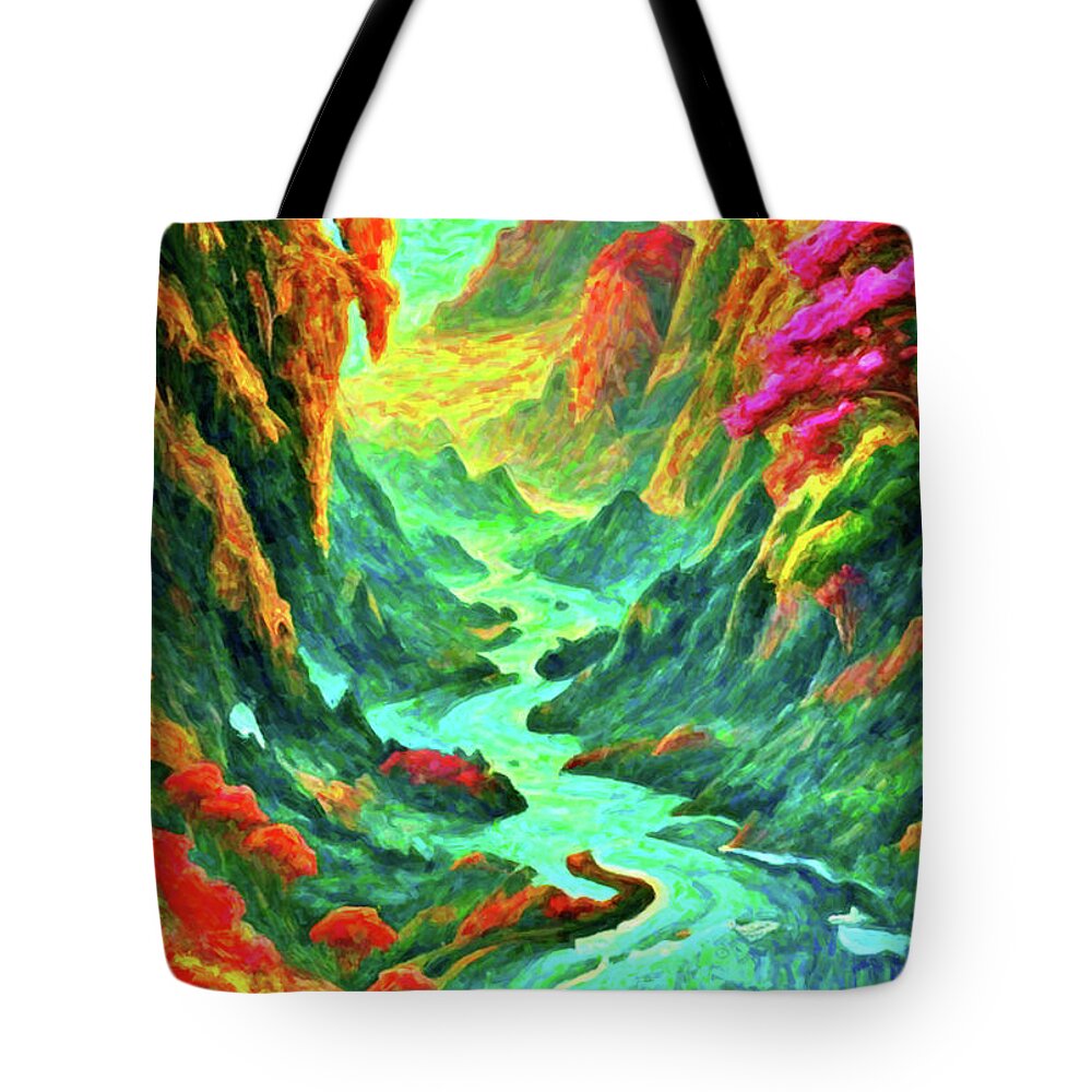 Love Tote Bag featuring the painting The beauty of nature watercolor painting 2 by Digitly