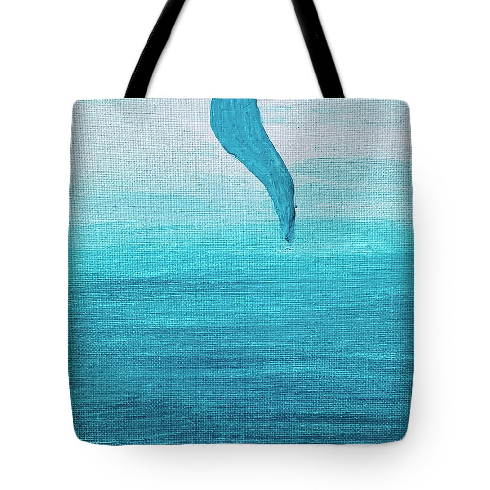 Drop Tote Bag featuring the painting The Drop #1 by Medge Jaspan