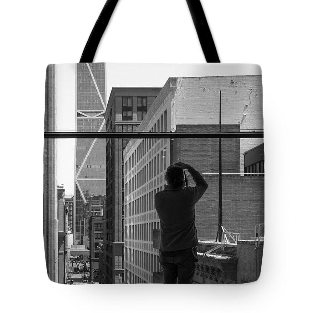 Perpective Tote Bag featuring the photograph The Perspective Photographer #1 by Manuela's Camera Obscura