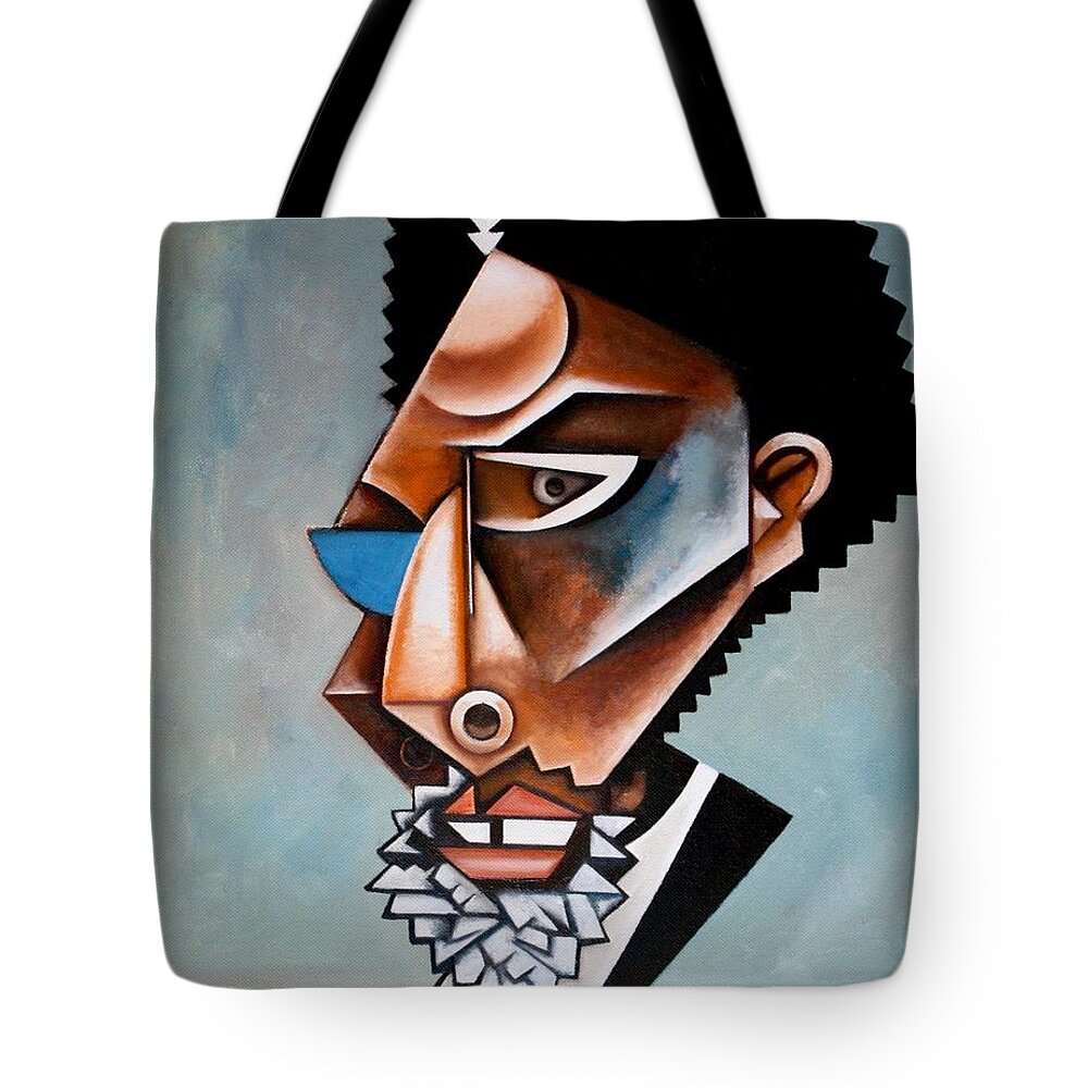 Cornel West Tote Bag featuring the painting The Recondite / Cornel West by Martel Chapman