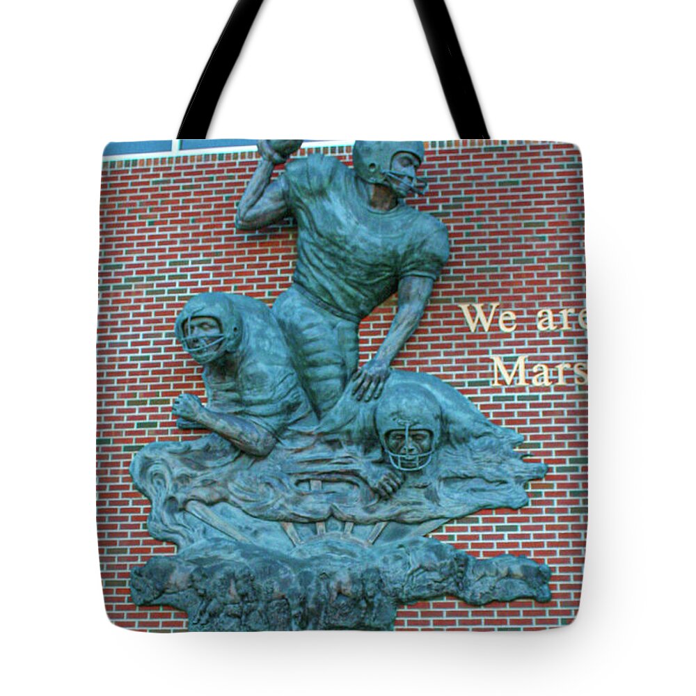 The Thundering Herd Memorial Tote Bag featuring the photograph The Thundering Herd #1 by Tommy Anderson