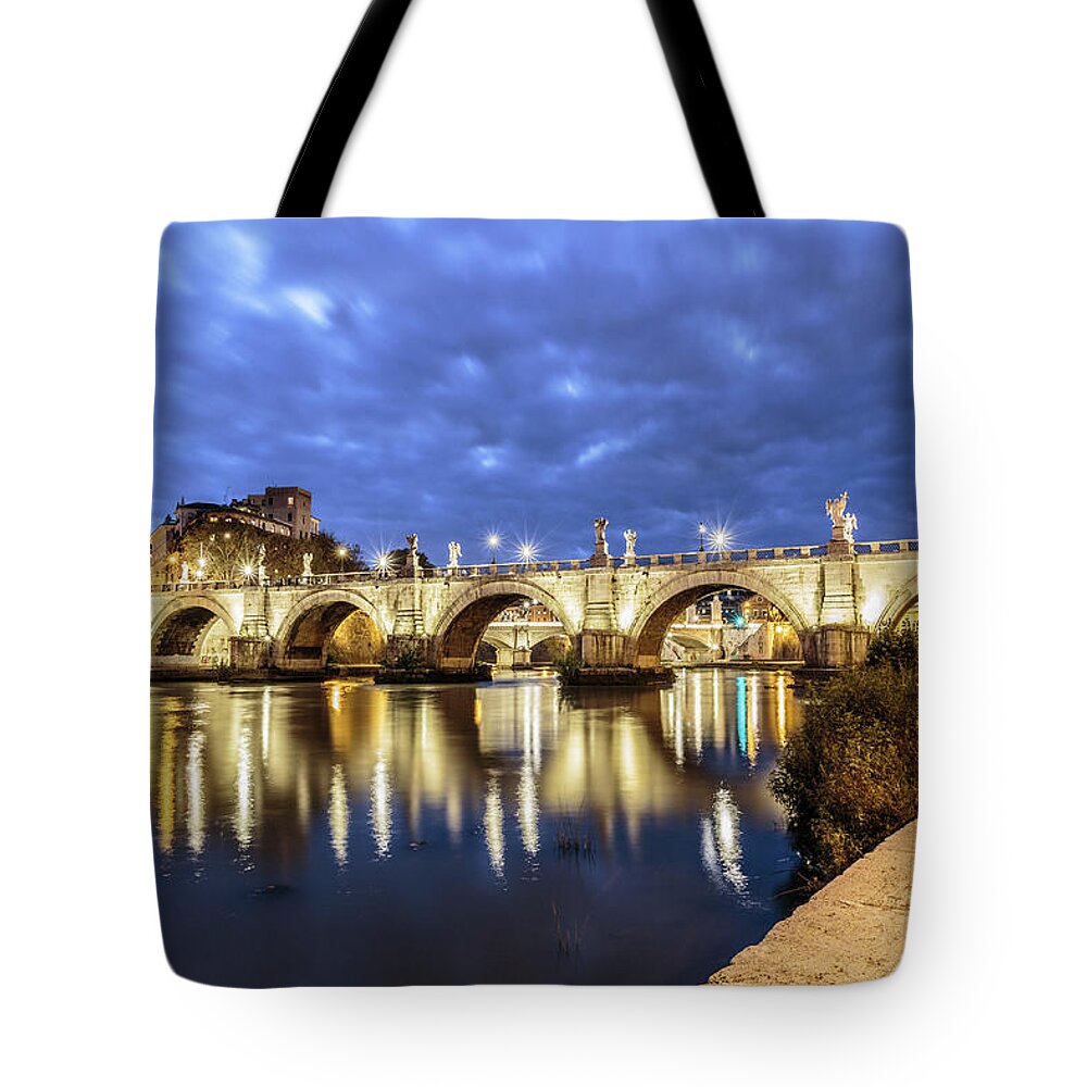Rima Tote Bag featuring the photograph Tiber River in Rome, Italy by Fabiano Di Paolo