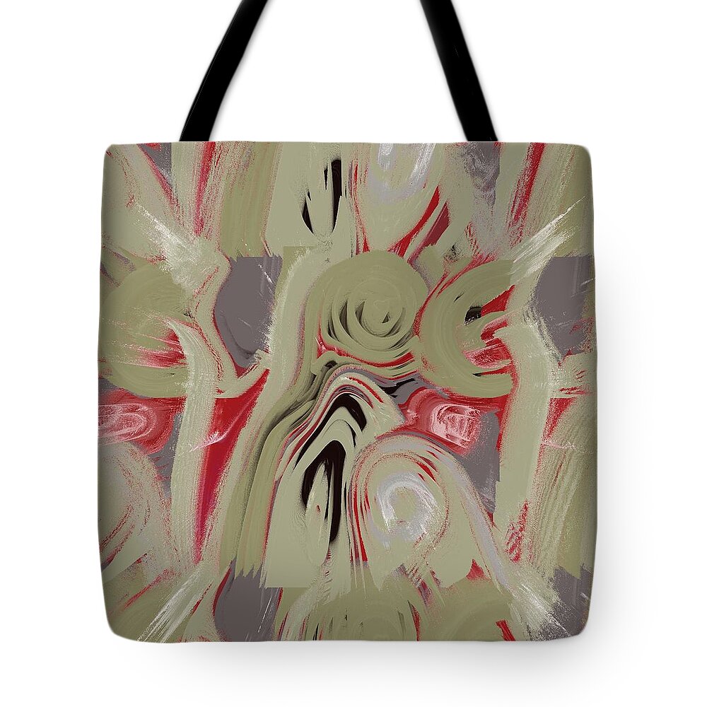 Abstract Tote Bag featuring the digital art Transformation #1 by Bonnie Bruno