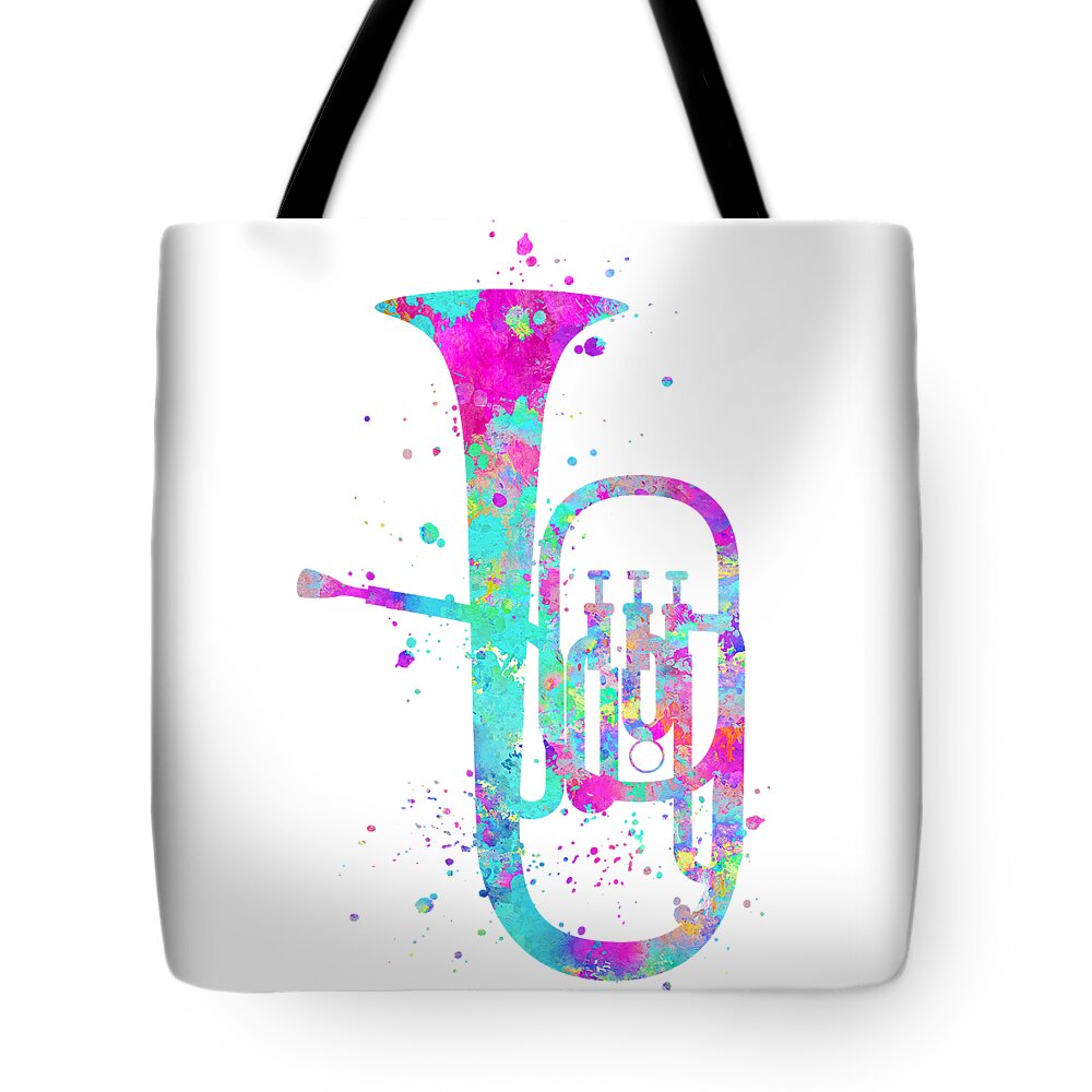 Tuba Tote Bag featuring the painting Tuba Art by Zuzi 's