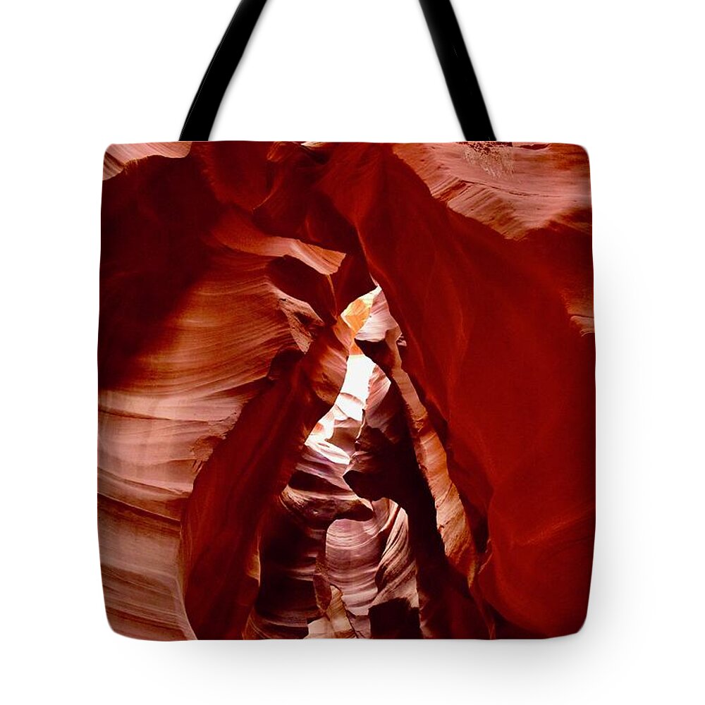 Upper Tote Bag featuring the photograph The Lions Head rock formation - Upper Antelope by Bnte Creations