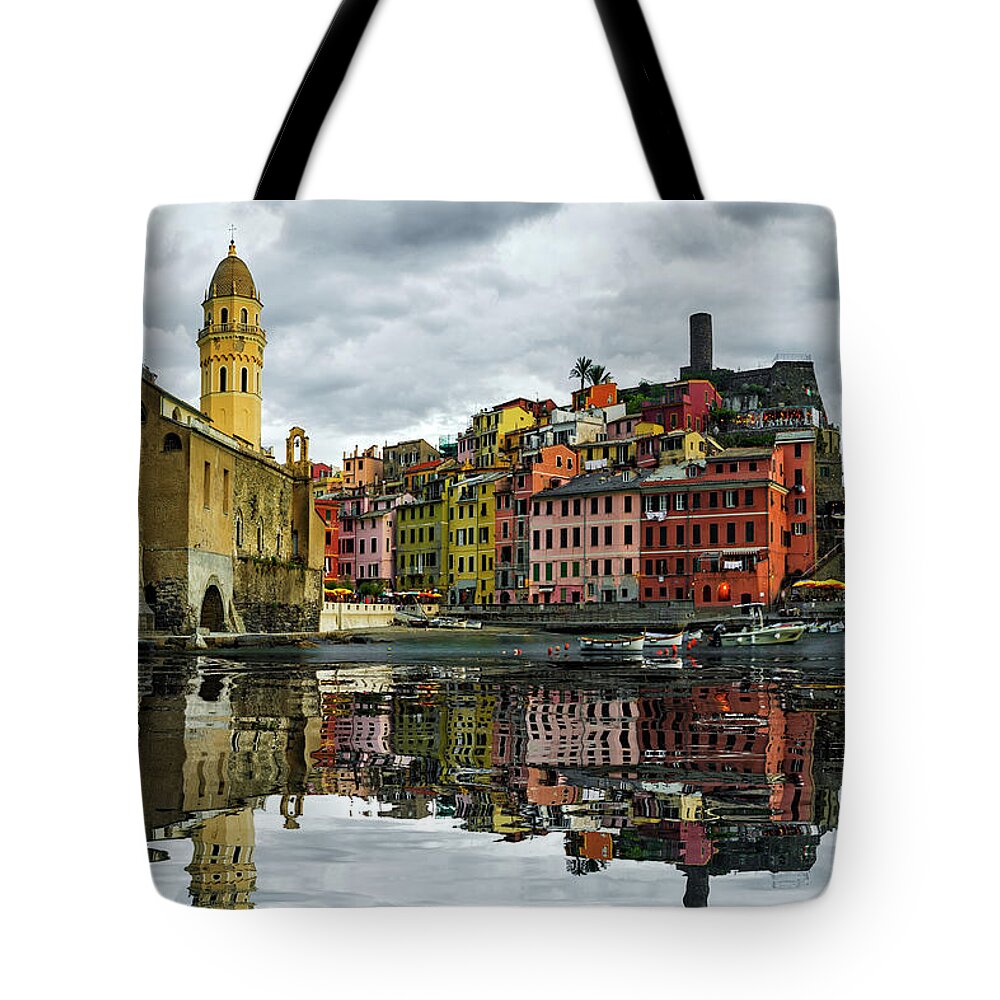 Gary Johnson Tote Bag featuring the photograph Vernazza, Italy by Gary Johnson