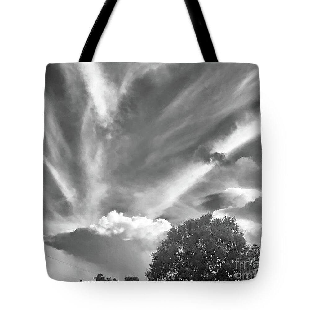 Clouds Tote Bag featuring the photograph Vision in Black and White #1 by J Hale Turner