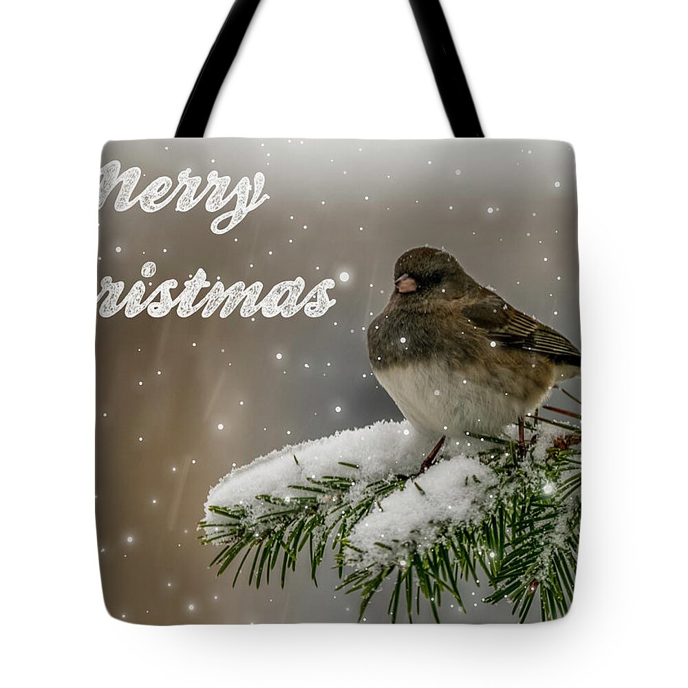 Songbird Tote Bag featuring the photograph Winter Bird #2 by Cathy Kovarik