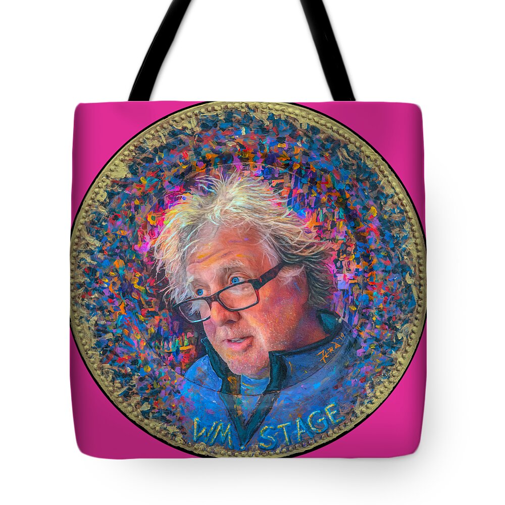 Acrylic Tote Bag featuring the mixed media Wm. Stage by Robert FERD Frank