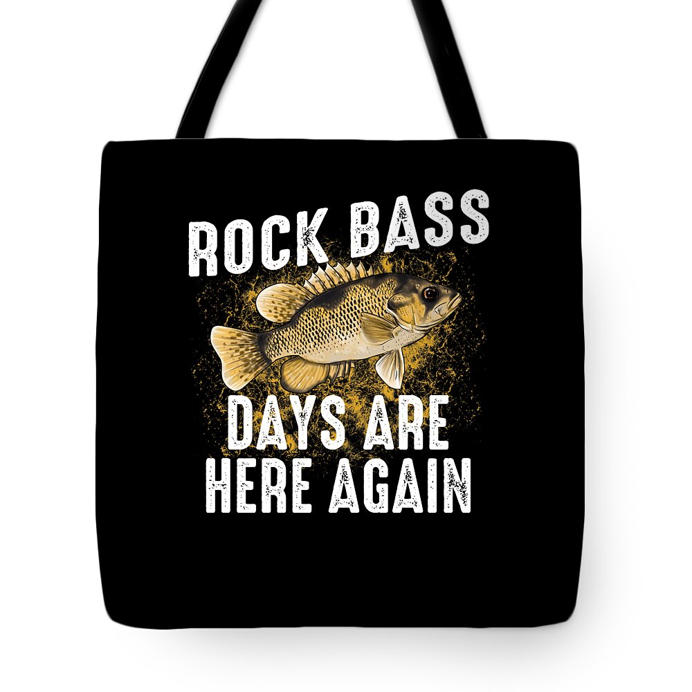 Funny Rock Bass Fishing Freshwater Fish Lake Gift #10 Tote Bag by Lukas  Davis - Pixels