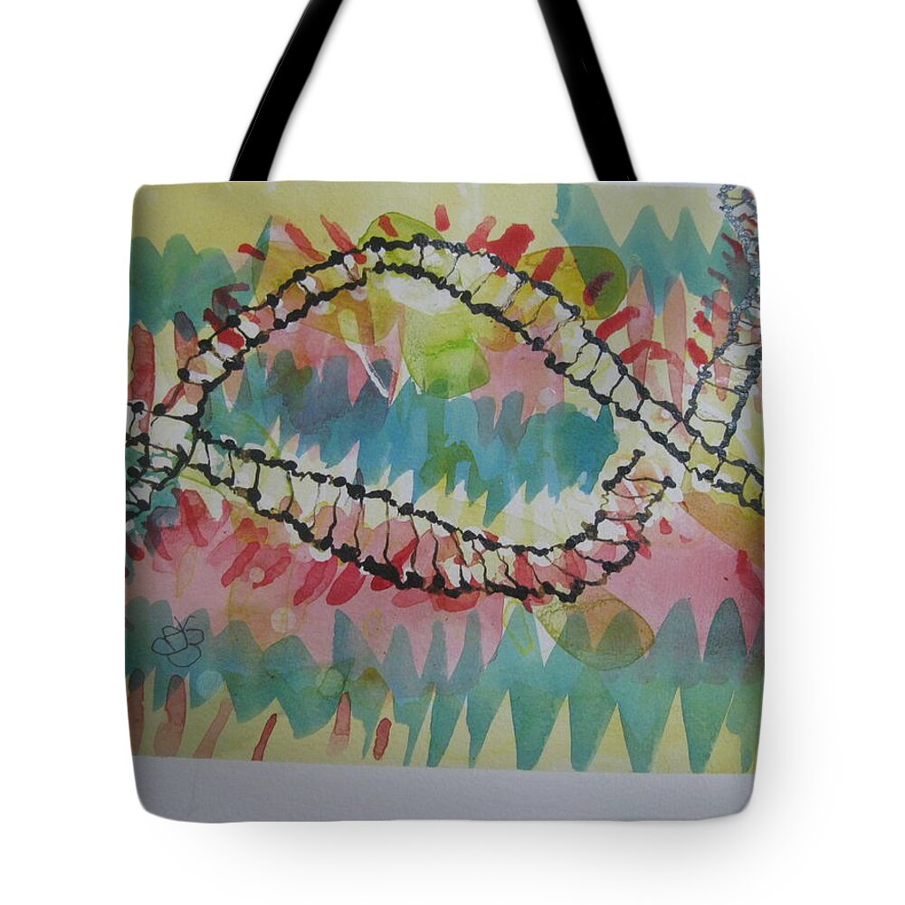  Tote Bag featuring the drawing 102-1216 by AJ Brown