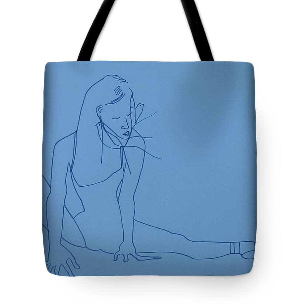 Jesus Christ Tote Bag featuring the drawing Ballerina #1046 by Gloria Ssali