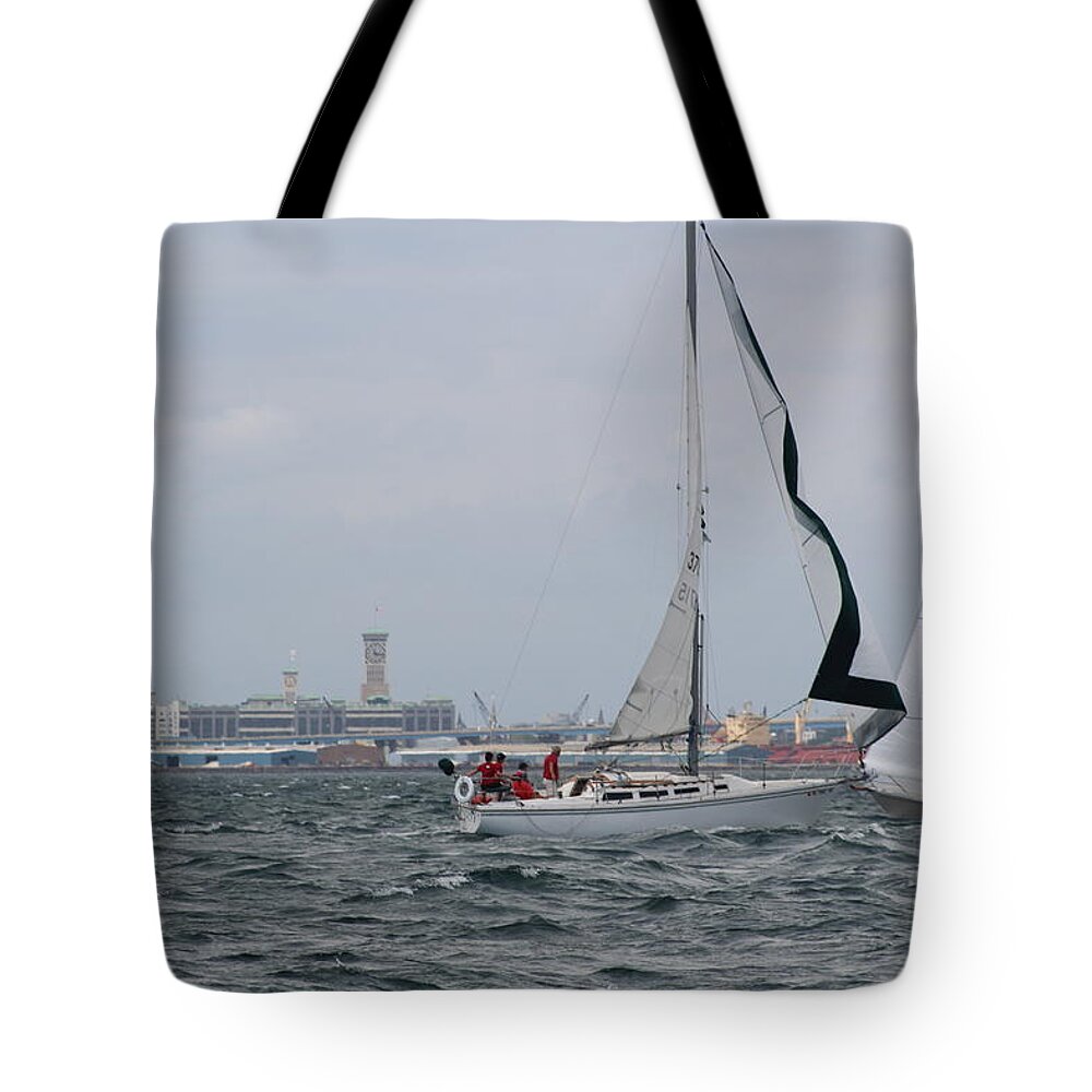  Tote Bag featuring the photograph The race #107 by Jean Wolfrum