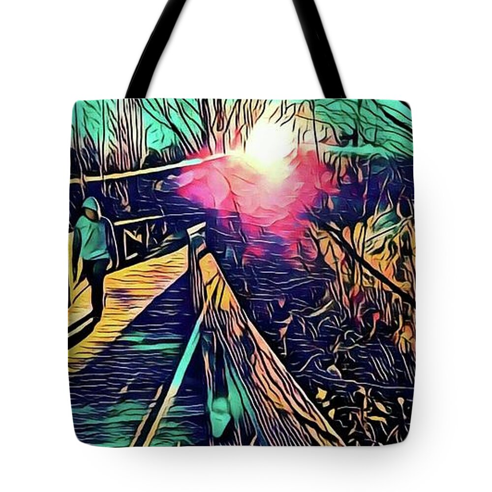 Outdoors Tote Bag featuring the mixed media 12/12/21 by Leigh Odom