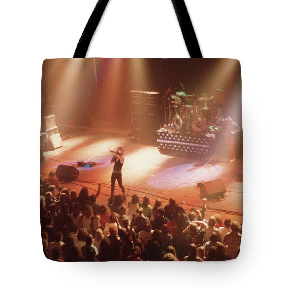 Judas Priest Tote Bag featuring the photograph Judas Priest #12 by Bill O'Leary