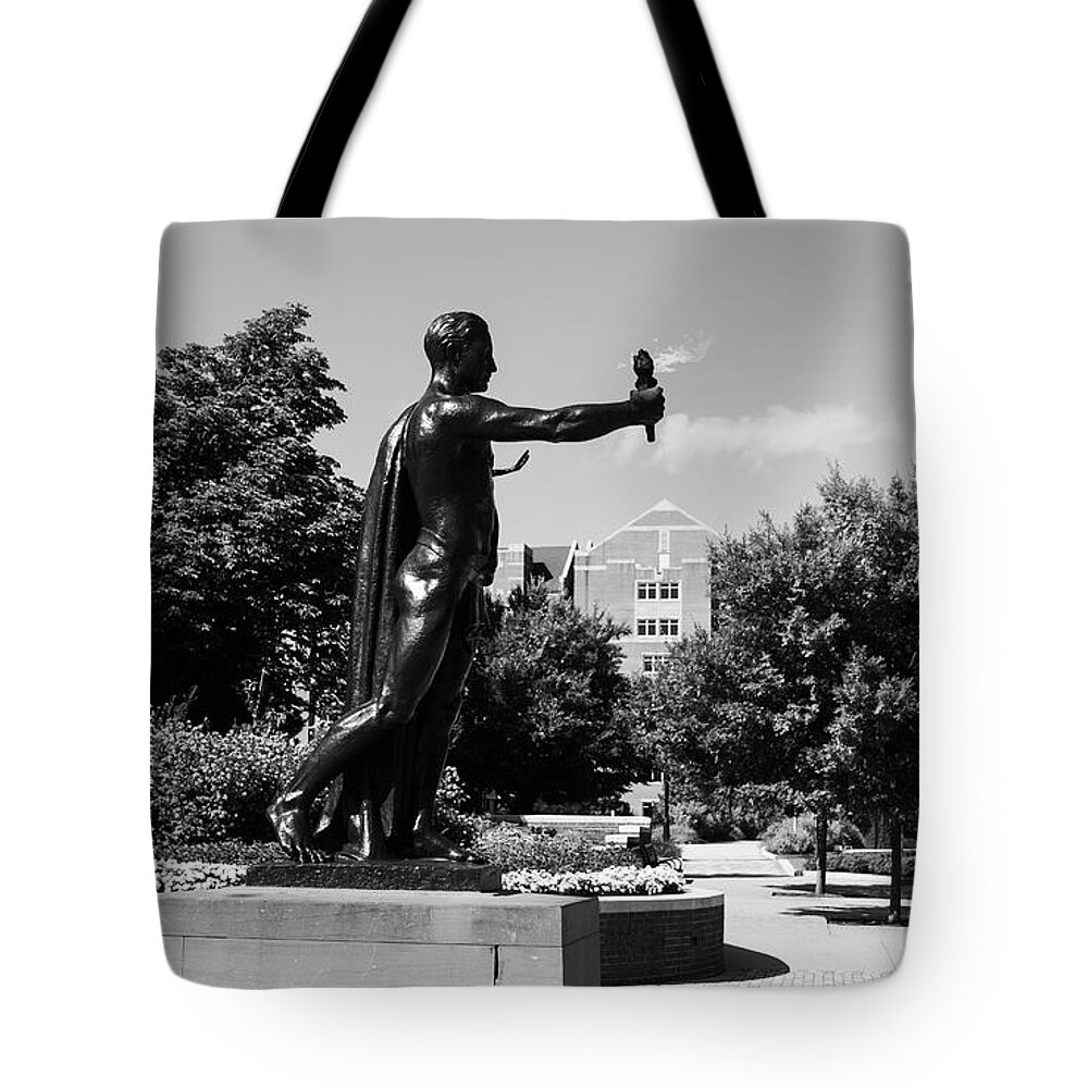 Tennessee Vols Tote Bag featuring the photograph University of Tennesse Torchbearer flame by Eldon McGraw