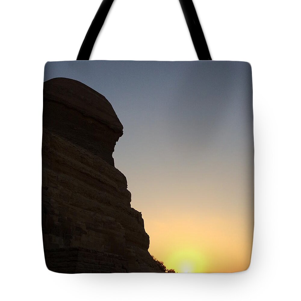 Giza Tote Bag featuring the photograph Great Sphinx by Trevor Grassi