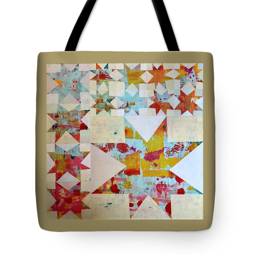 Star Series Tote Bag featuring the painting 13 Stars by Cyndie Katz