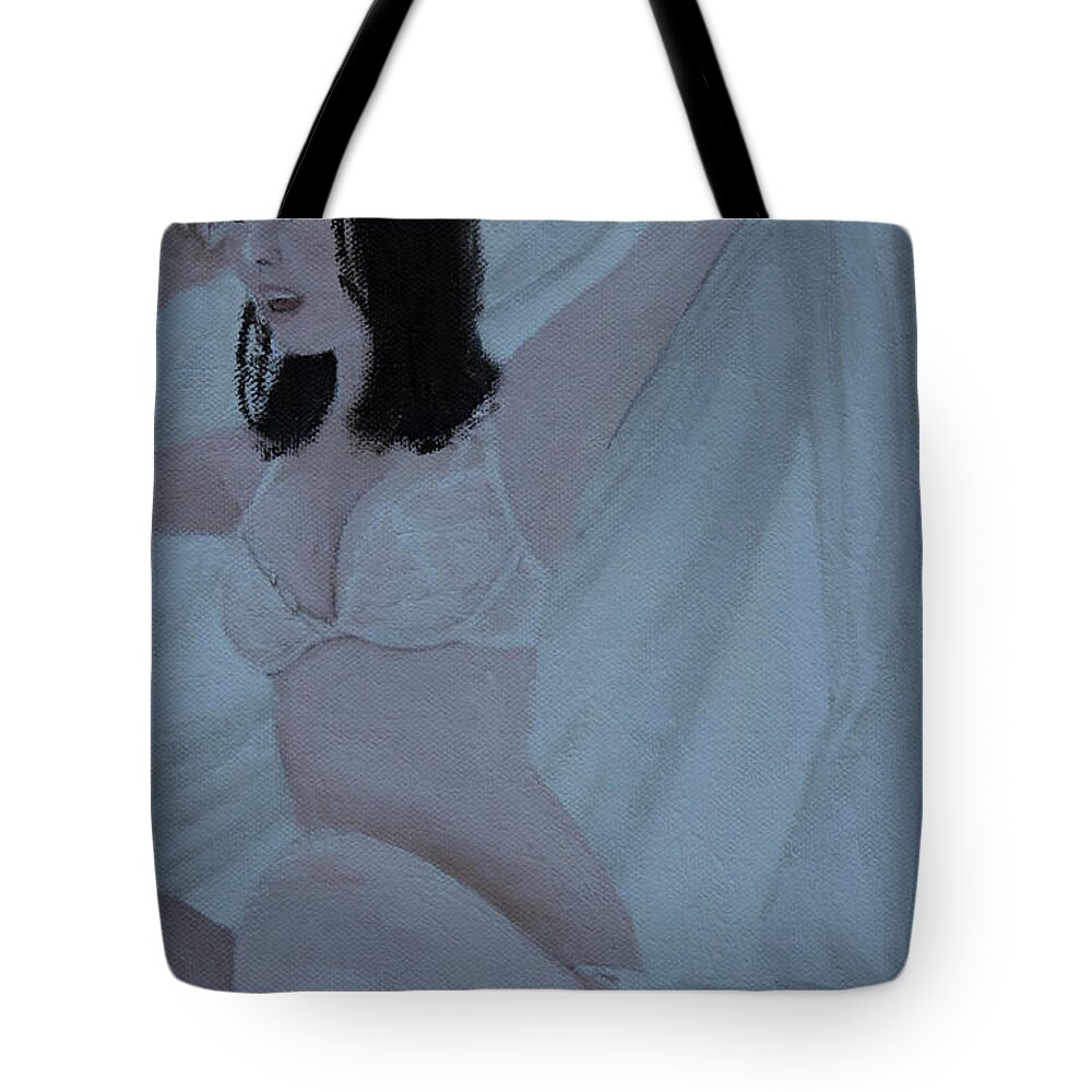 Underwear Tote Bag featuring the painting Morning Light #14 by Masami IIDA