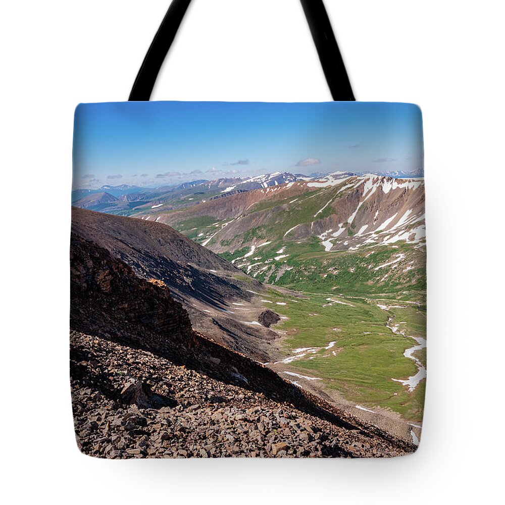 No People Tote Bag featuring the photograph 14er View by Nathan Wasylewski