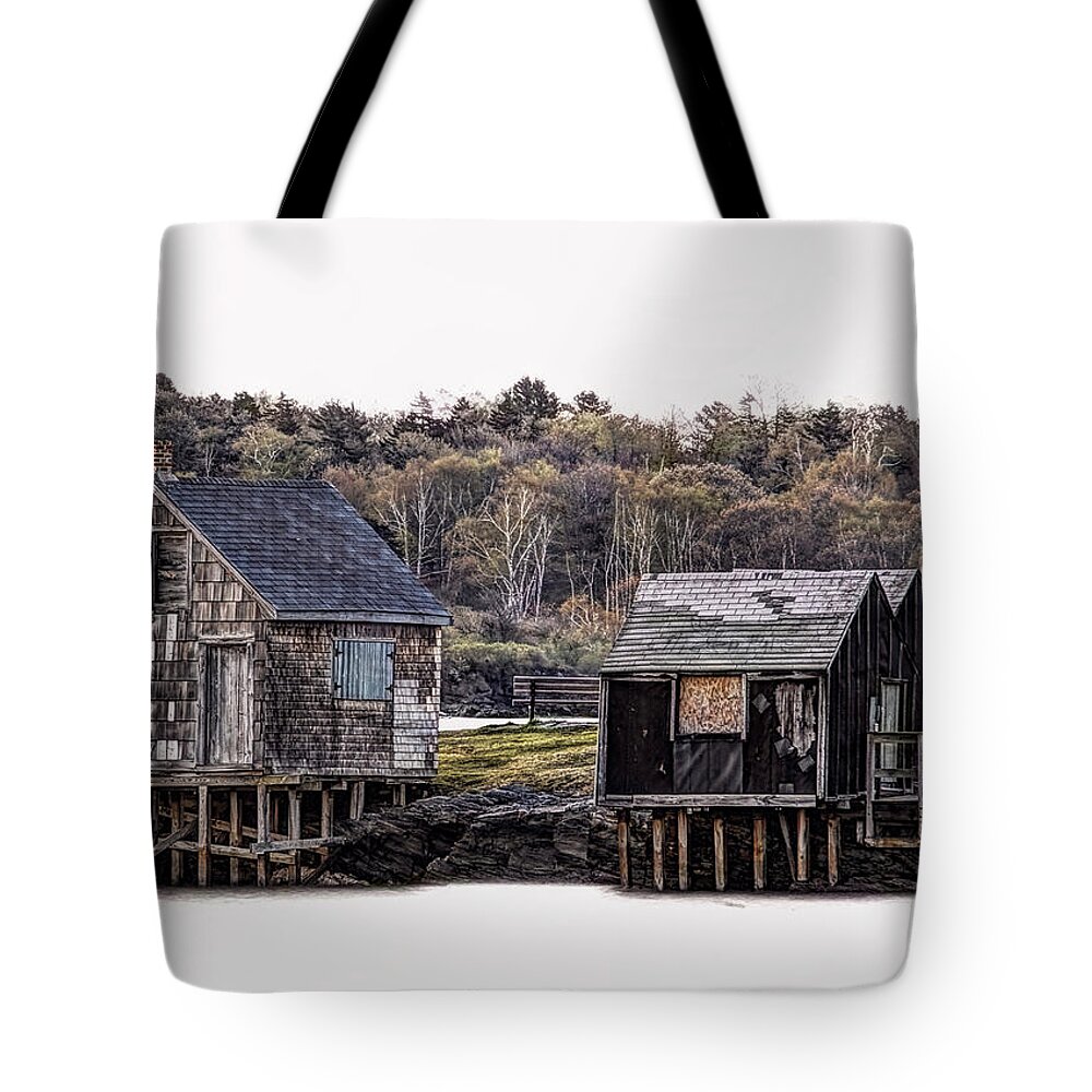 Fish Tote Bag featuring the photograph Fish Houses #2 by Richard Bean
