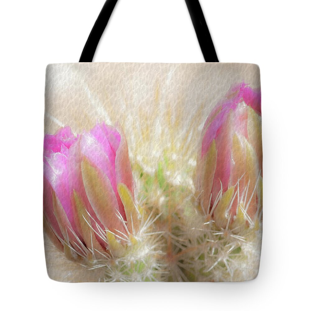 Cactus Tote Bag featuring the photograph 1623 Watercolor Cactus Blossom by Kenneth Johnson