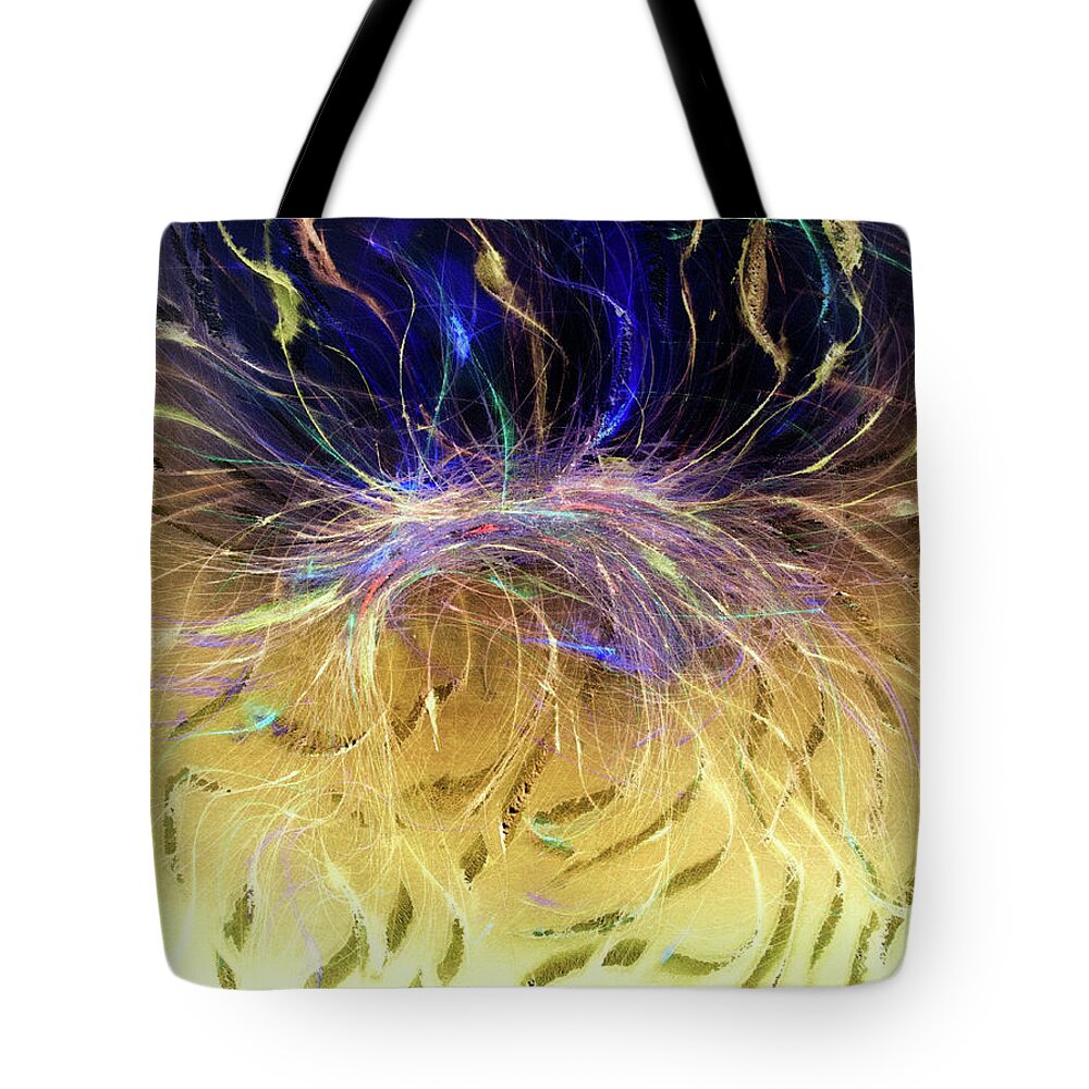  Tote Bag featuring the painting 'Just before drifting off to sleep, as the thoughts flicker up and then vanish'-inversion-1 by Petra Rau