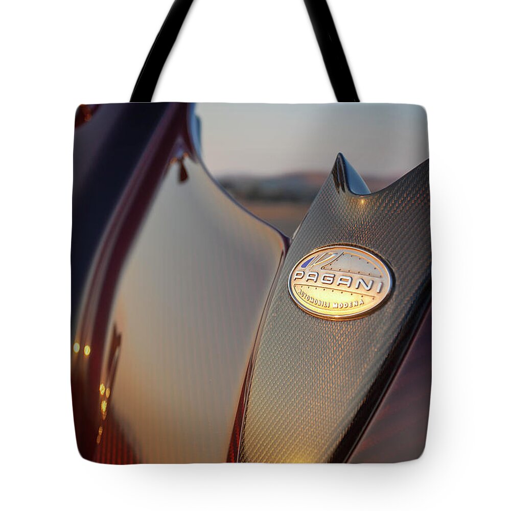 Pagani Huayra Tote Bag featuring the photograph #Pagani #Huayra #Roadster #Print #18 by ItzKirb Photography