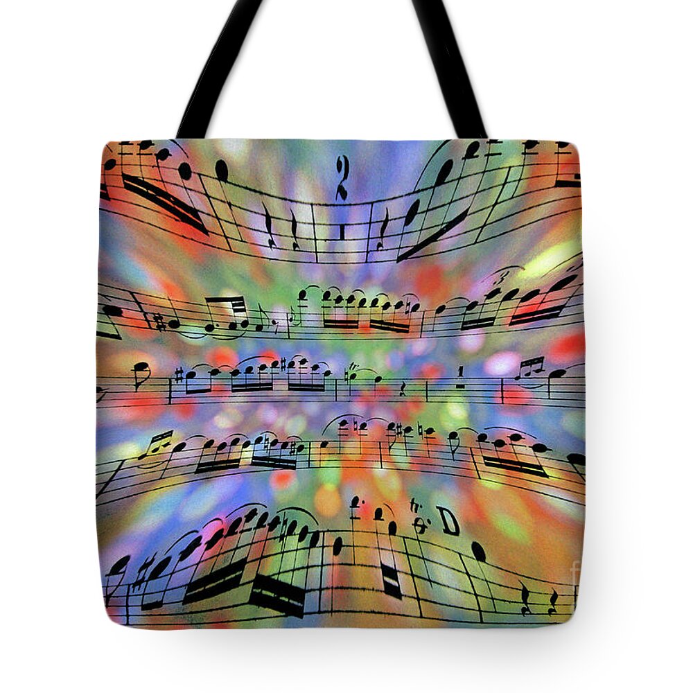 Music Tote Bag featuring the digital art music art - Trill III by Sharon Hudson