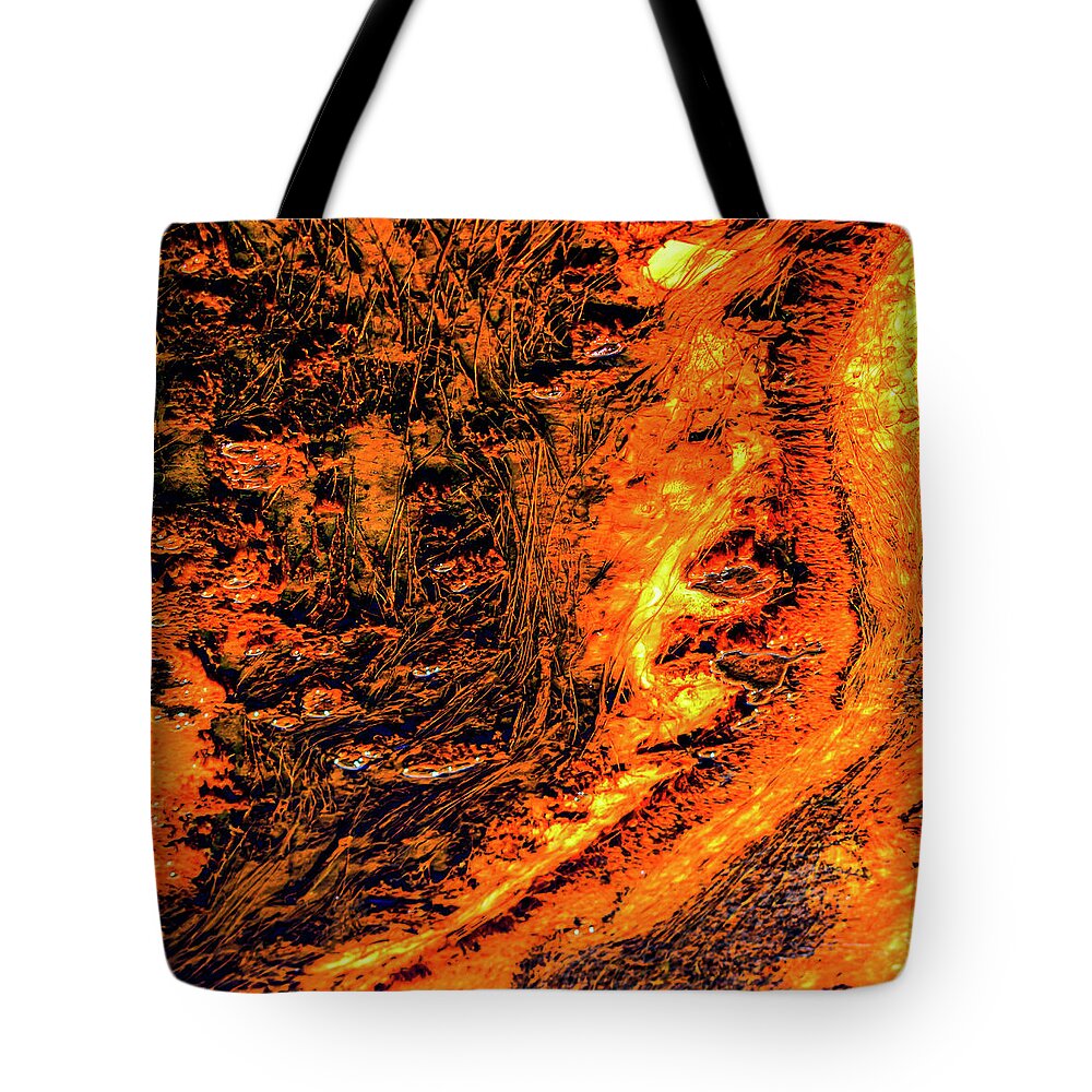 Texture Tote Bag featuring the photograph Abstract Yellowstone Photography 20180518-88 by Rowan Lyford