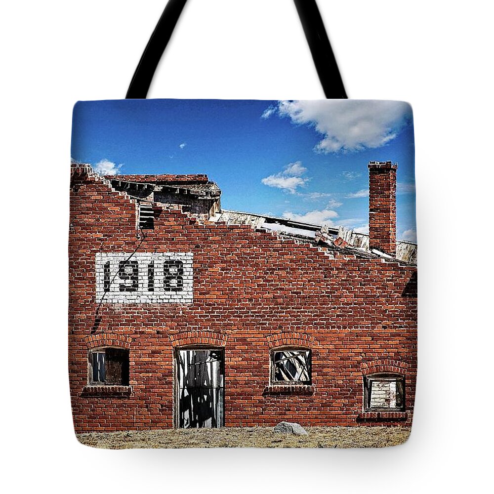 Attraction Tote Bag featuring the photograph 1918 Dilapidated Building by David Desautel