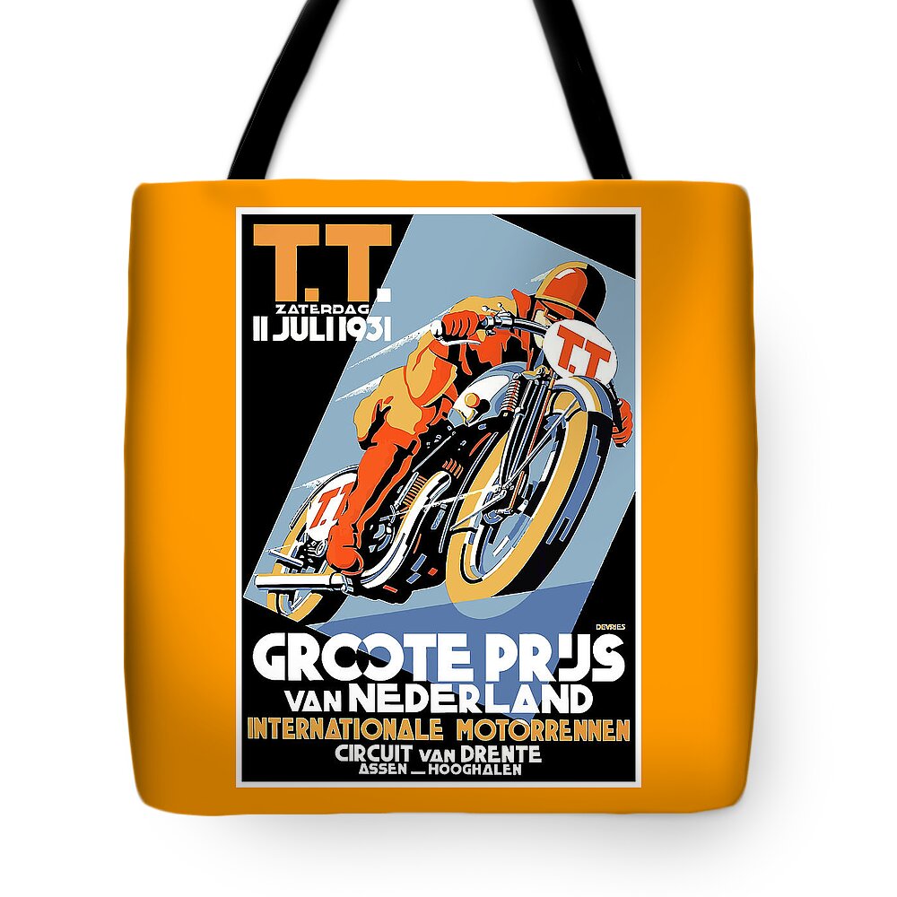 Kietelen beklimmen Ongeschikt 1931 Netherlands Motorcycle Grand Prix Poster Tote Bag by Retro Graphics -  Fine Art America