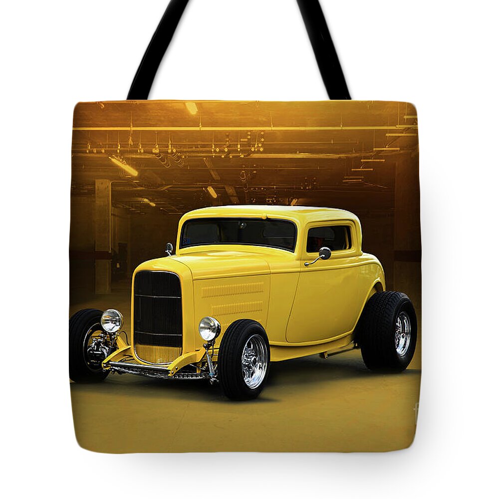 1932 Ford Coupe Tote Bag featuring the photograph 1932 Ford 'Chopped HiBoy' Coupe by Dave Koontz