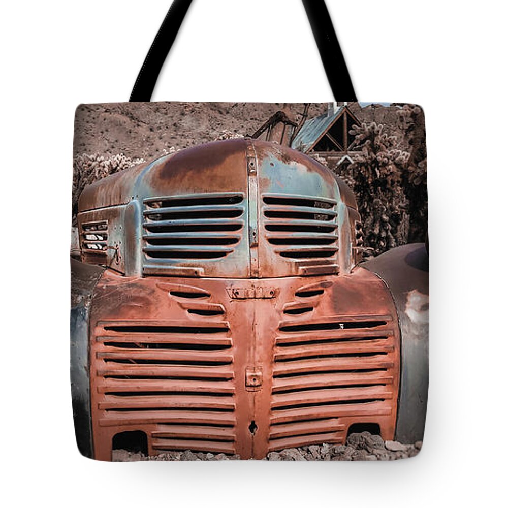 Arizona Tote Bag featuring the photograph 1943 Chevy truck by Darrell Foster