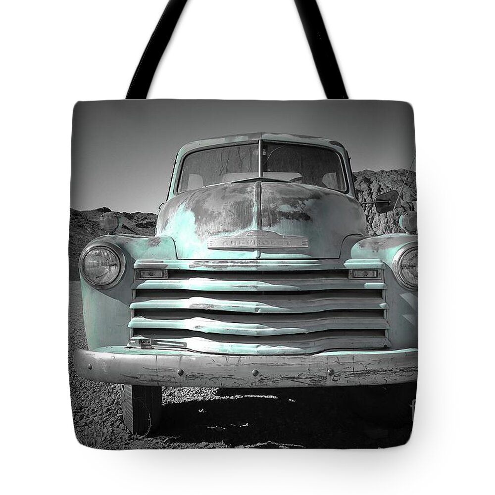 1953 Tote Bag featuring the photograph 1953 Chevrolet by Darrell Foster