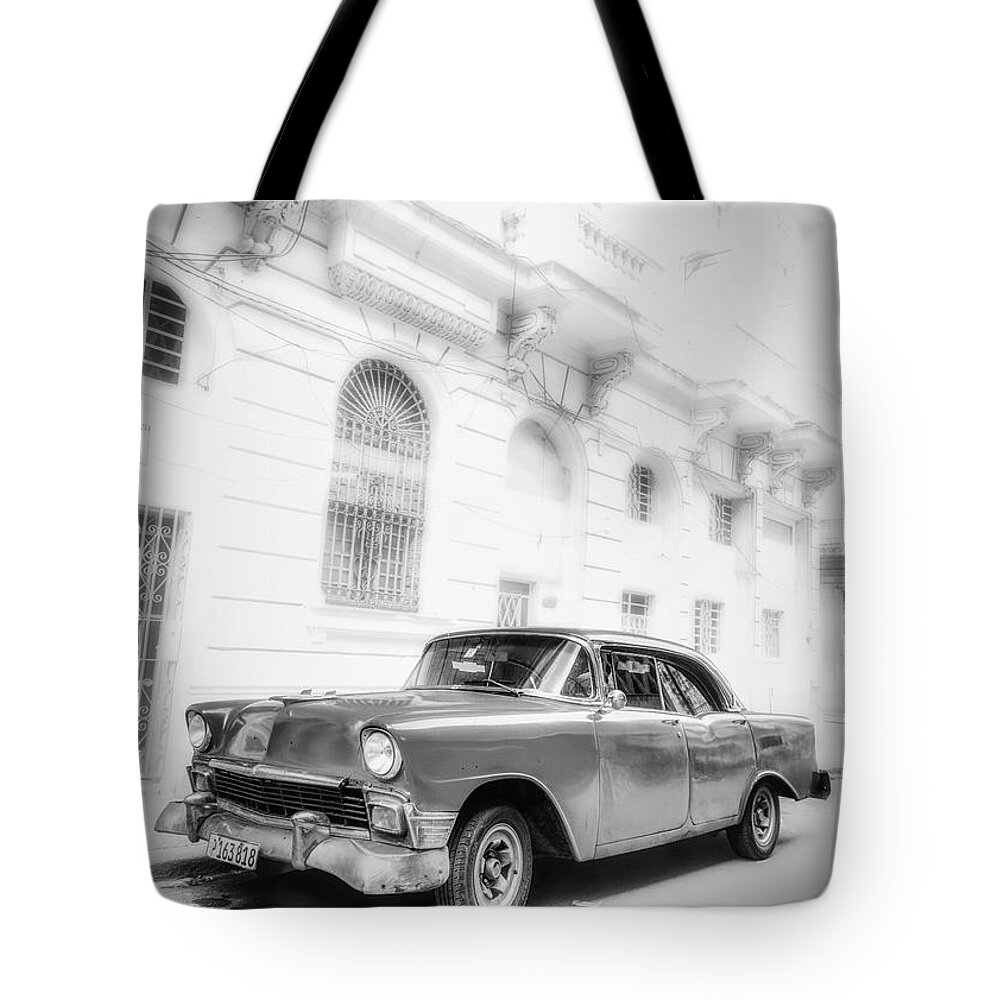 Old Car Tote Bag featuring the photograph 1955 Chevy Matter by Micah Offman