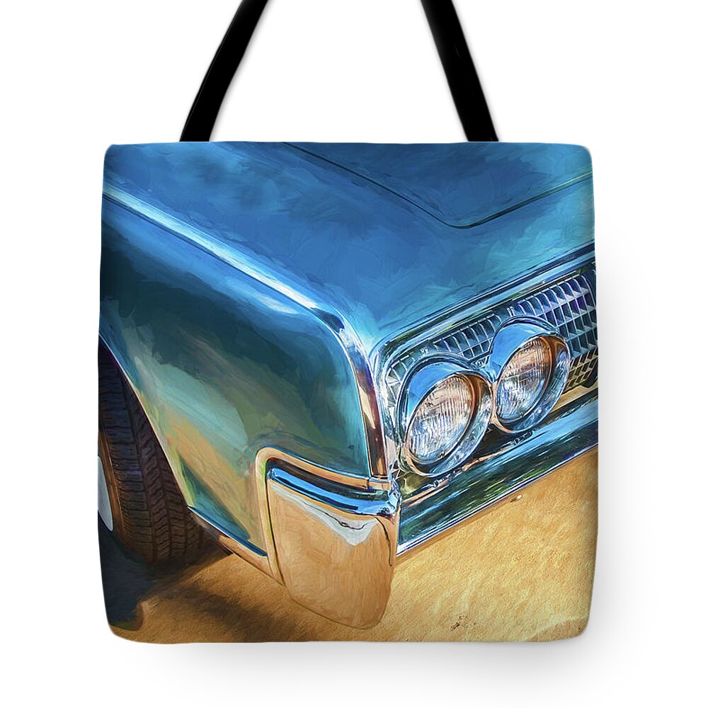 1964 Lincoln Continental Convertible Tote Bag featuring the photograph 1964 Lincoln Continental Convertible 110 by Rich Franco